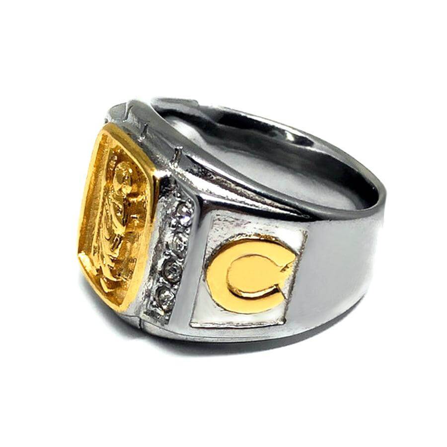 Men's Gold Plated Saint Jude White Gold Ring San Judas Anillo - Trendolla Jewelry