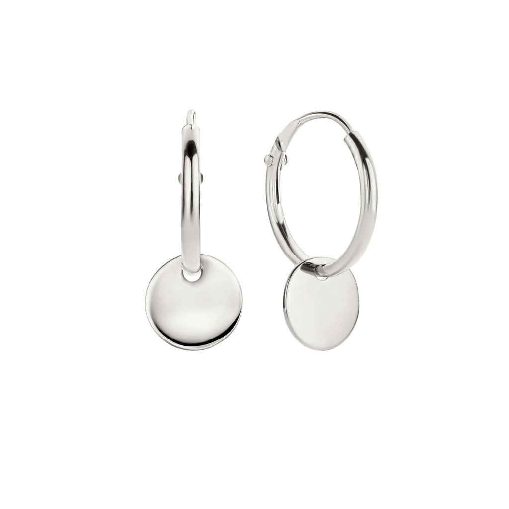 Mini Disc Hoop Earrings - Trendolla Jewelry