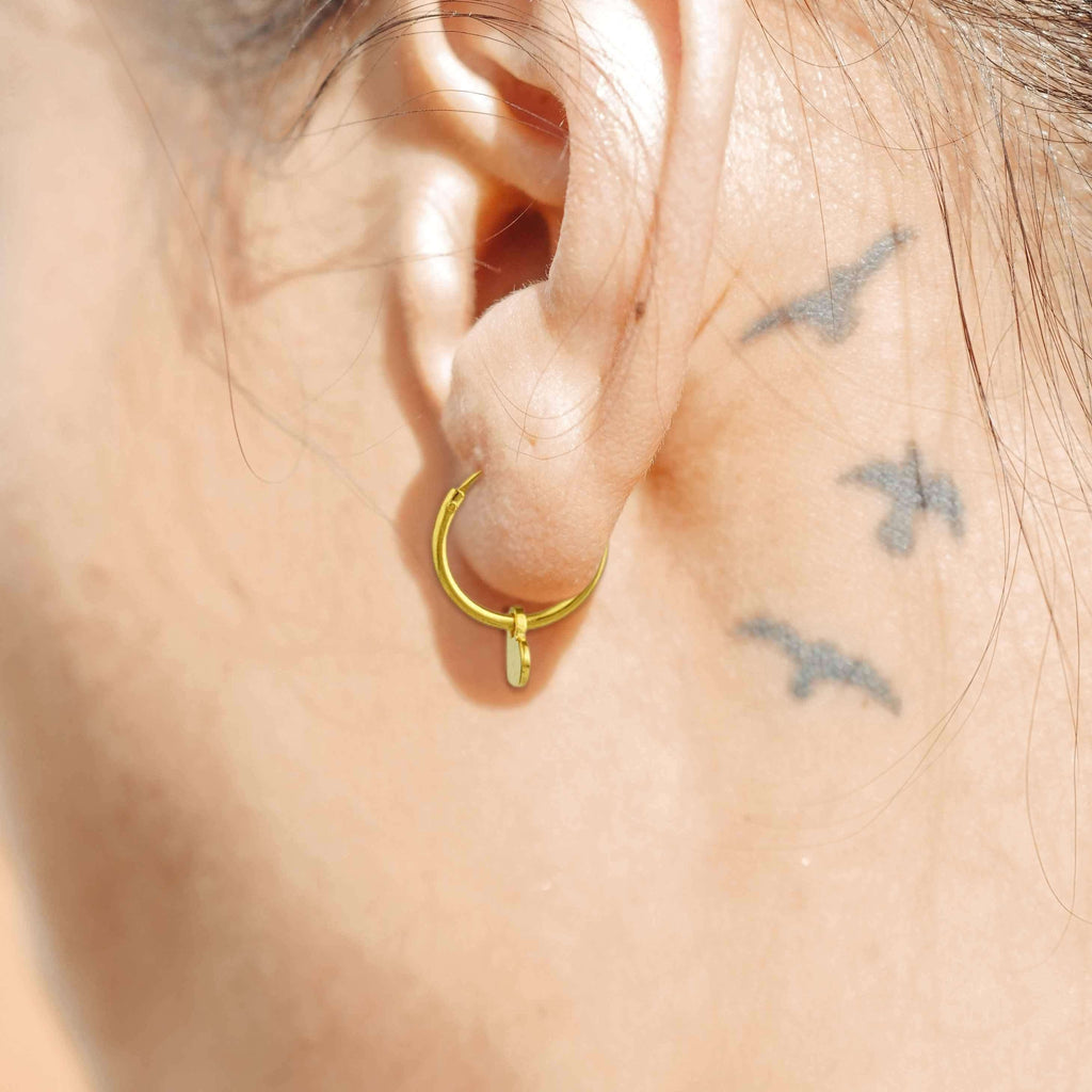 Mini Heart Hoop Earrings - Trendolla Jewelry