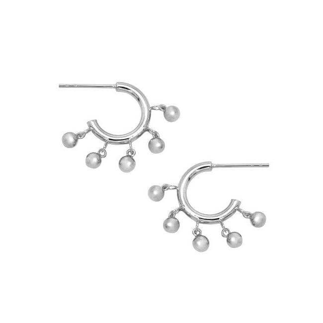 Mini Shaker Ball Hoop Earrings - Trendolla Jewelry