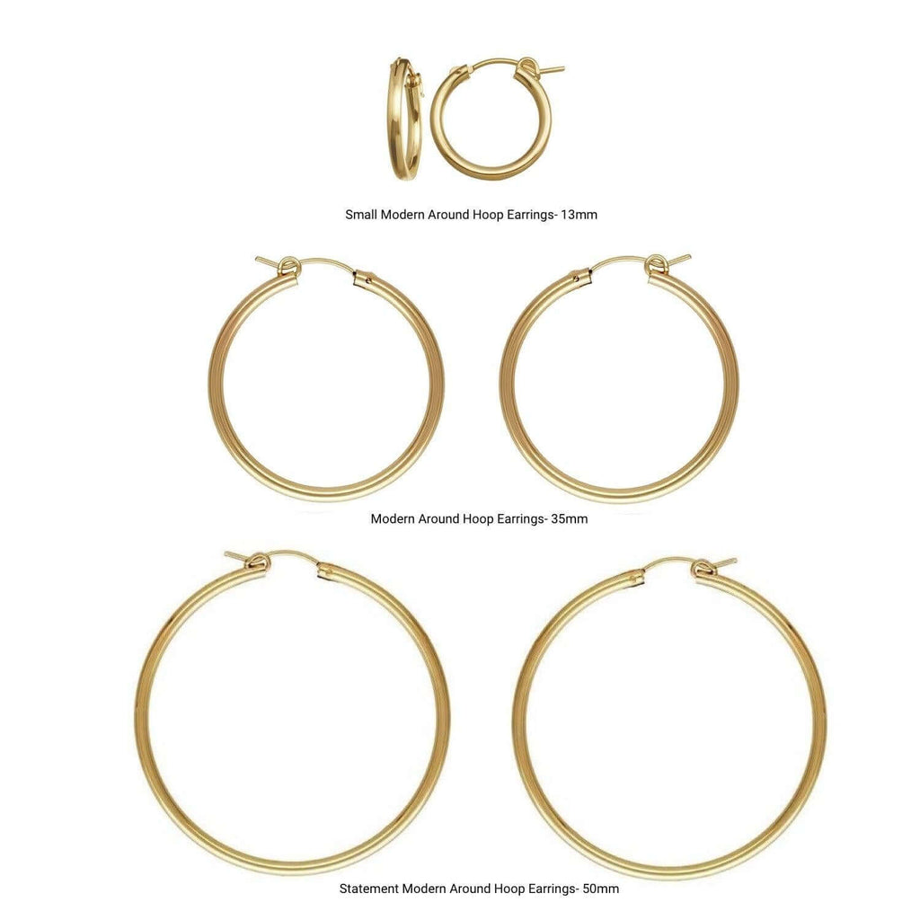Modern Around Statement Hoop Earrings - Trendolla Jewelry