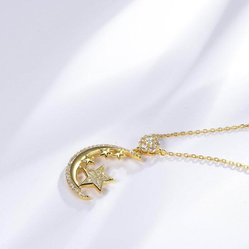 Moon And Star Necklace - Trendolla Jewelry