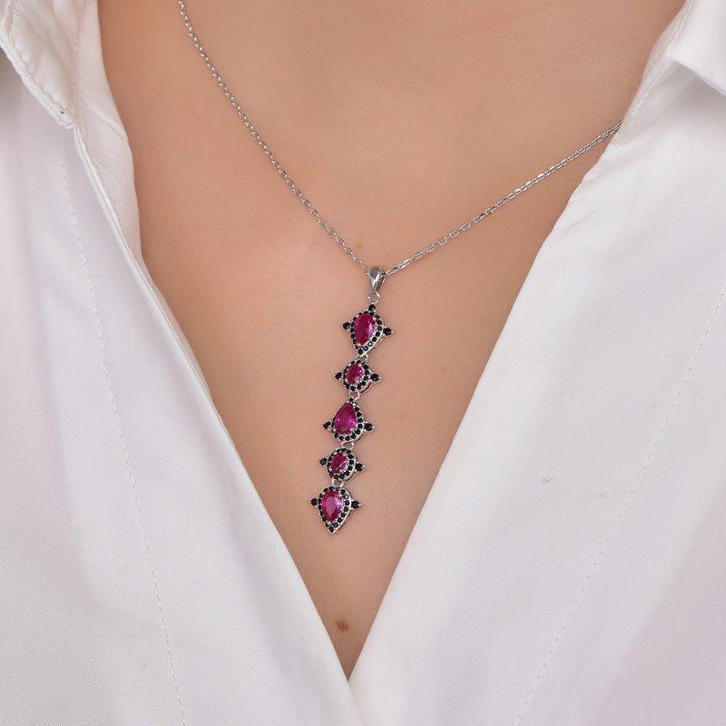 Natural Ruby Necklace - Trendolla Jewelry