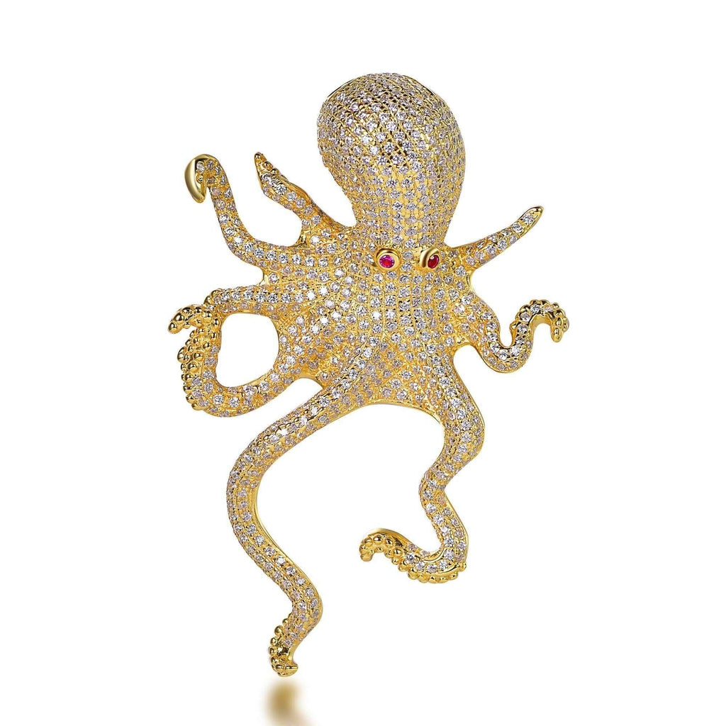 Octopus Pendant Fit Charm 925 Sterling Silver - Trendolla Jewelry