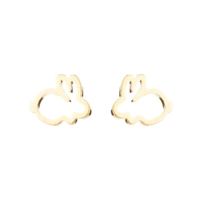 Open Bunny Rabbits Baby Children Earrings - Trendolla Jewelry