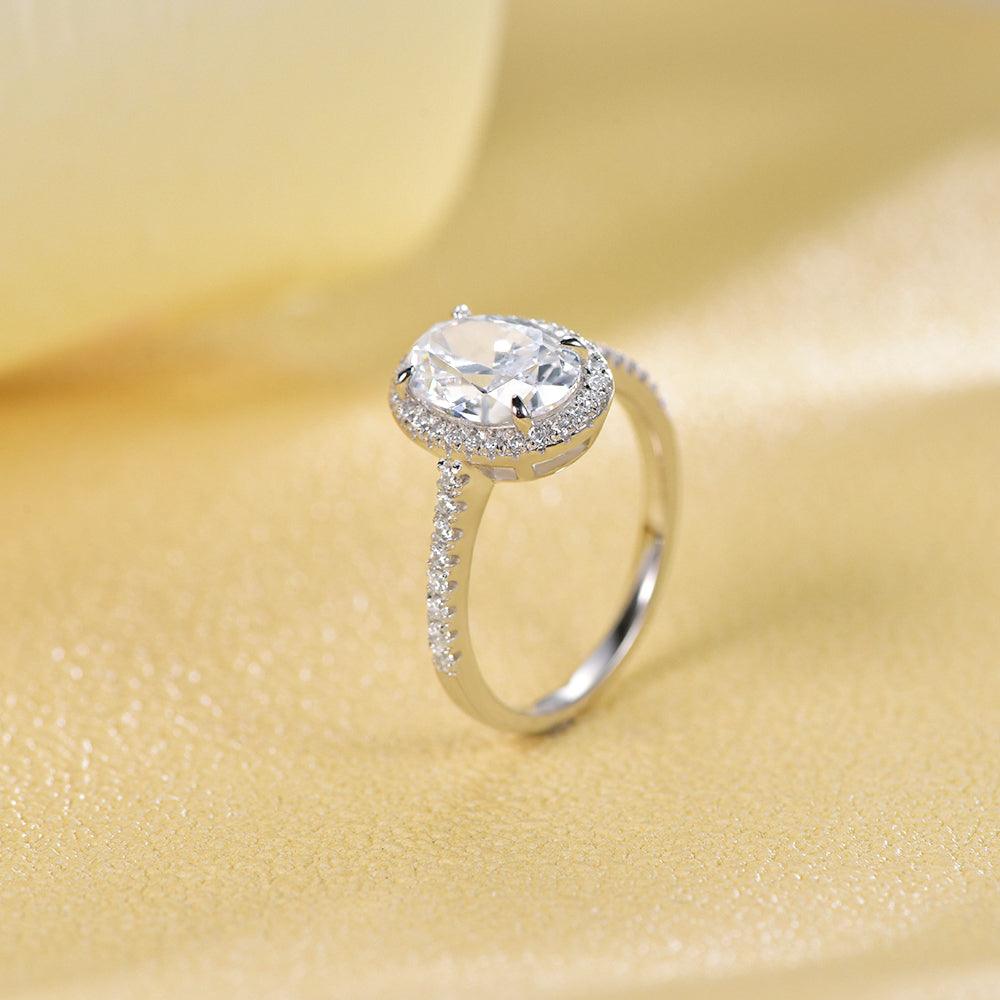 Oval Cut Luxury Women Engagement Ring Promise Ring - Trendolla Jewelry