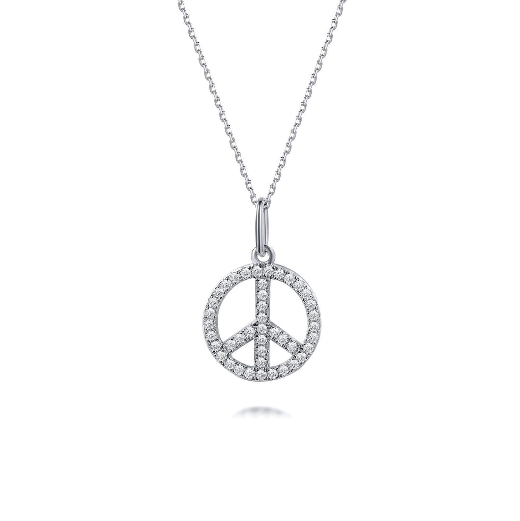 Peace Sign Pendant Necklace - Trendolla Jewelry