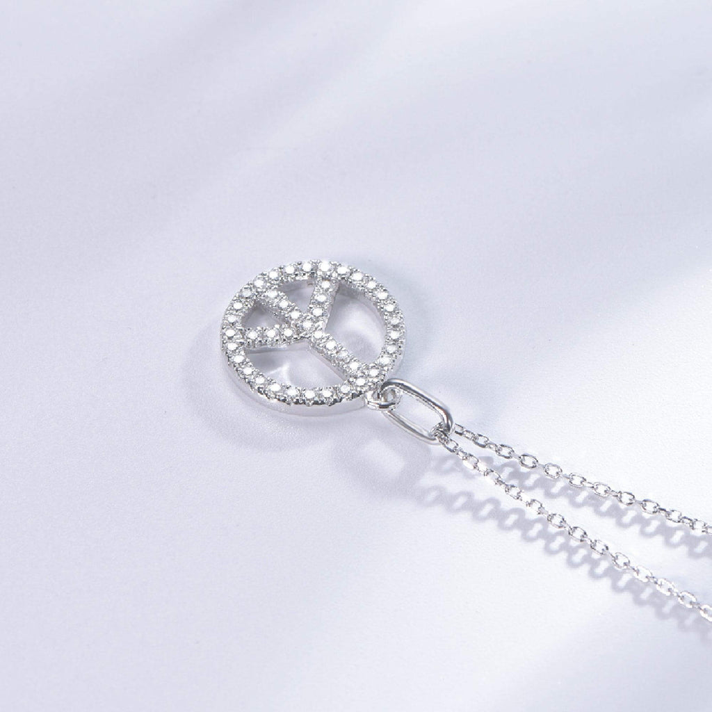 Peace Sign Pendant Necklace - Trendolla Jewelry