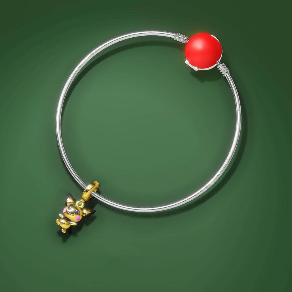 Pichu Pokemon Pandora Fit Charm Necklace, 925 Sterling Silver - Trendolla Jewelry
