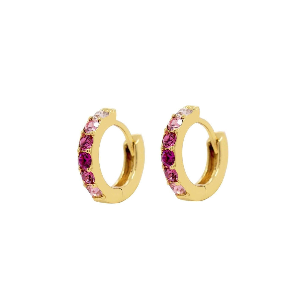 Pink Ombre Hoop Earrings - Trendolla Jewelry