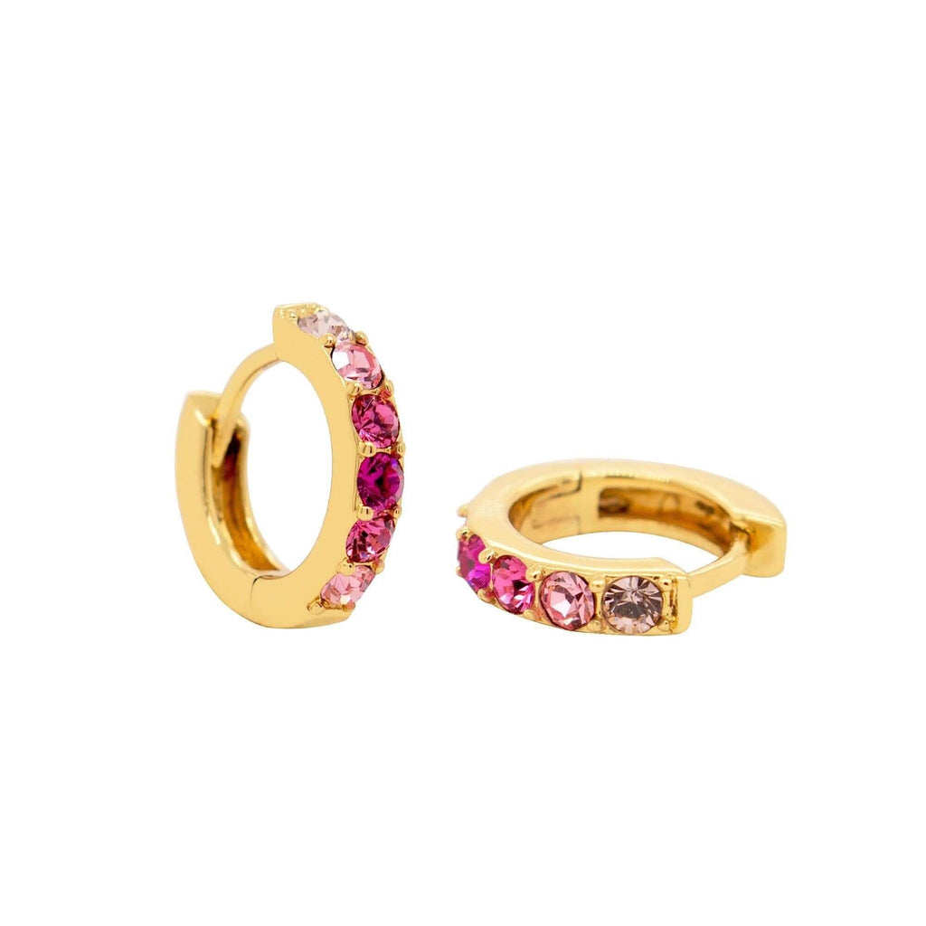 Pink Ombre Hoop Earrings - Trendolla Jewelry