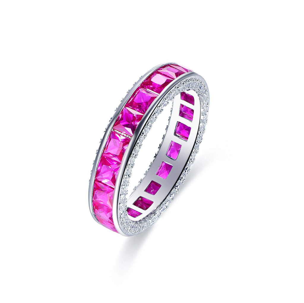Pink Sapphire Wedding band Ring - Trendolla Jewelry
