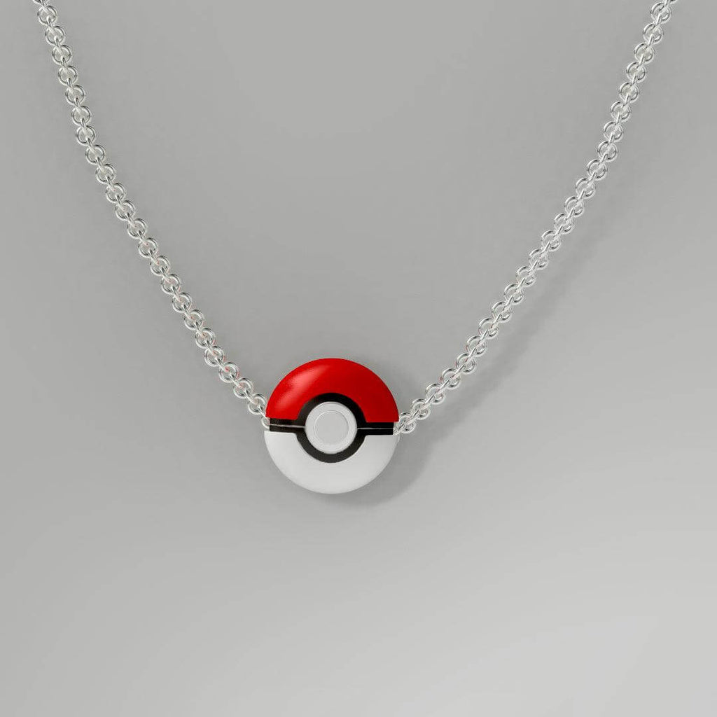 Poké Ball Pokemon Pandora Fit Charm Necklace, 925 Sterling Silver - Trendolla Jewelry