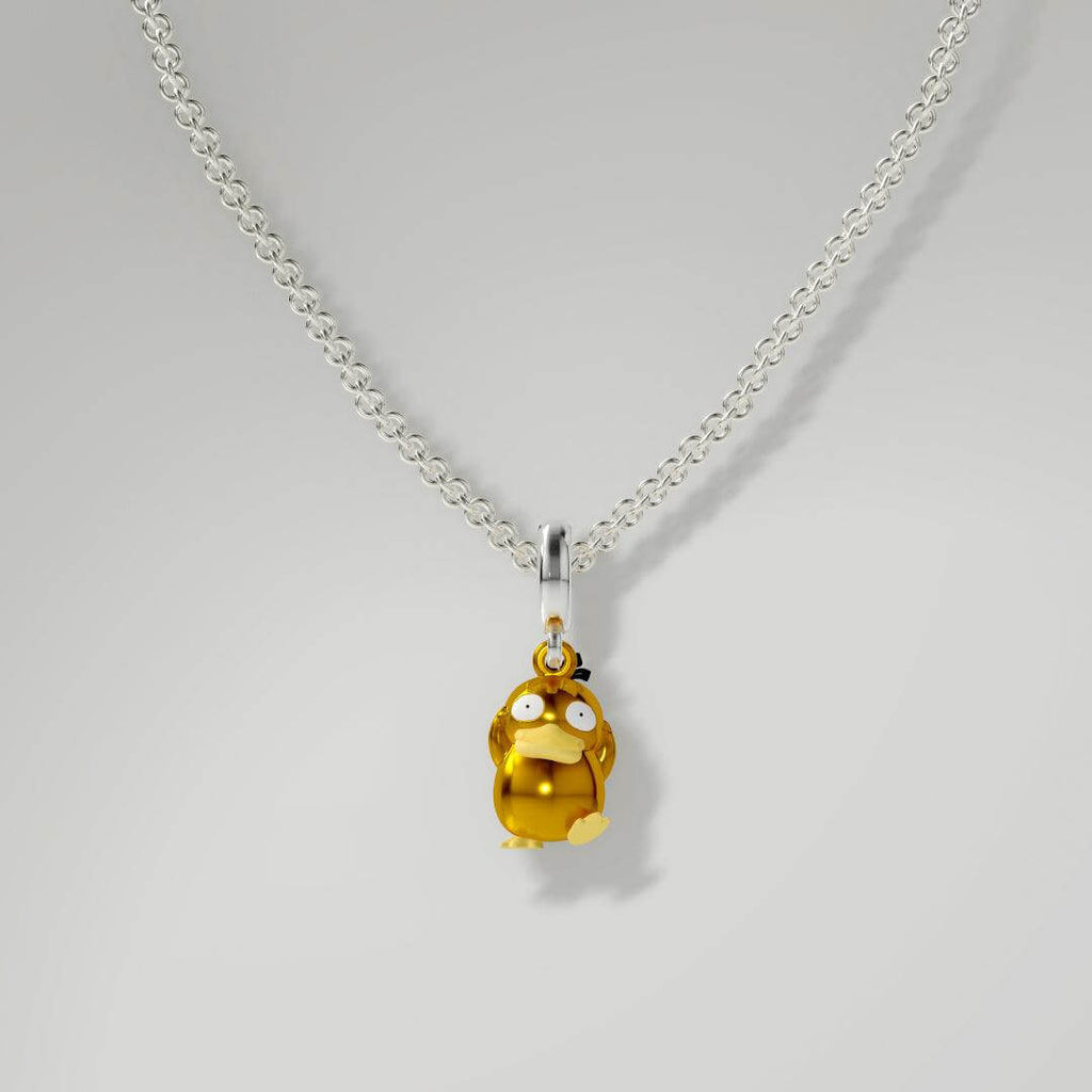 Psyduck Pokemon Pandora Fit Charm Necklace, 925 Sterling Silver - Trendolla Jewelry