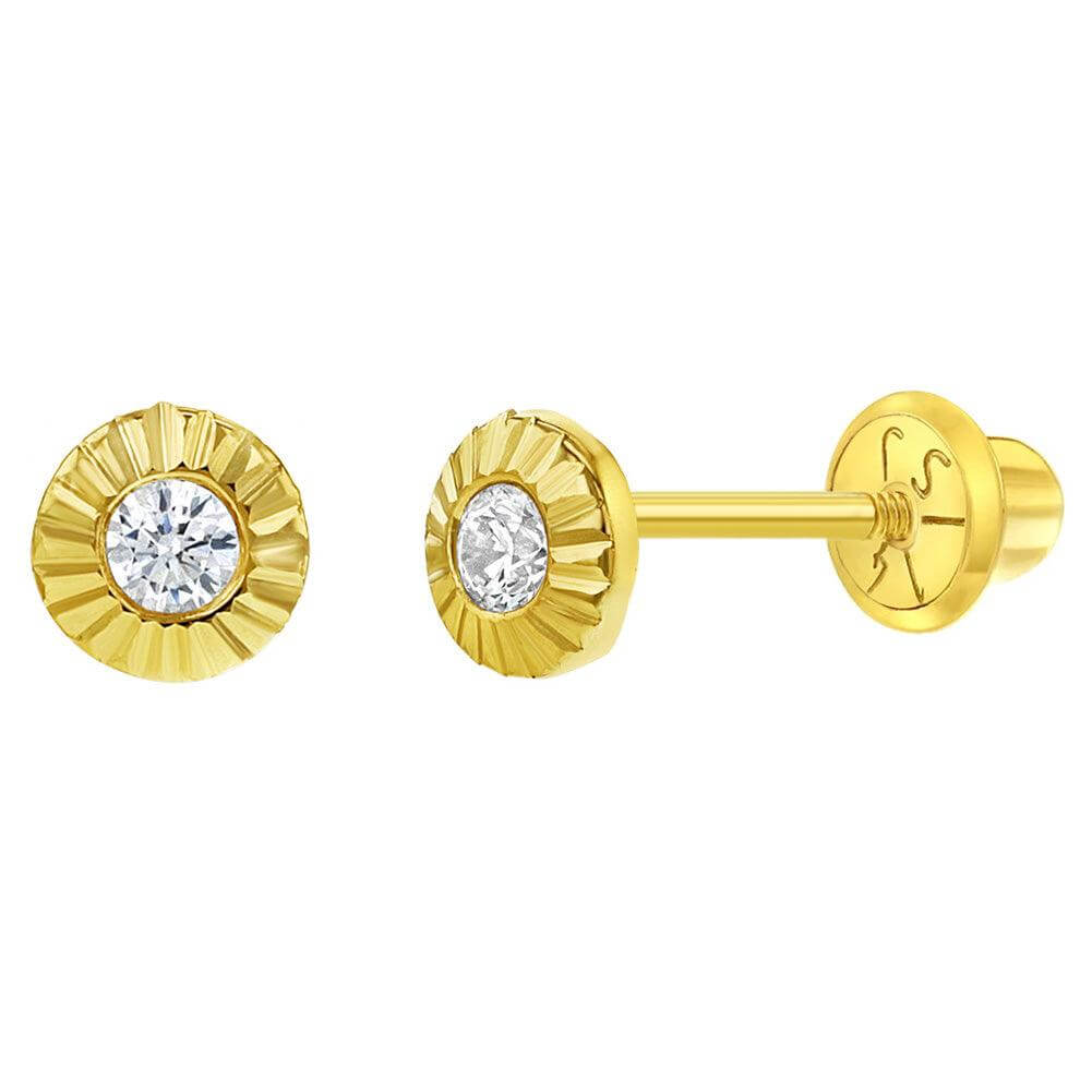 Enchanting Butterfly Diamond Stud Earrings in Rose Gold for kids