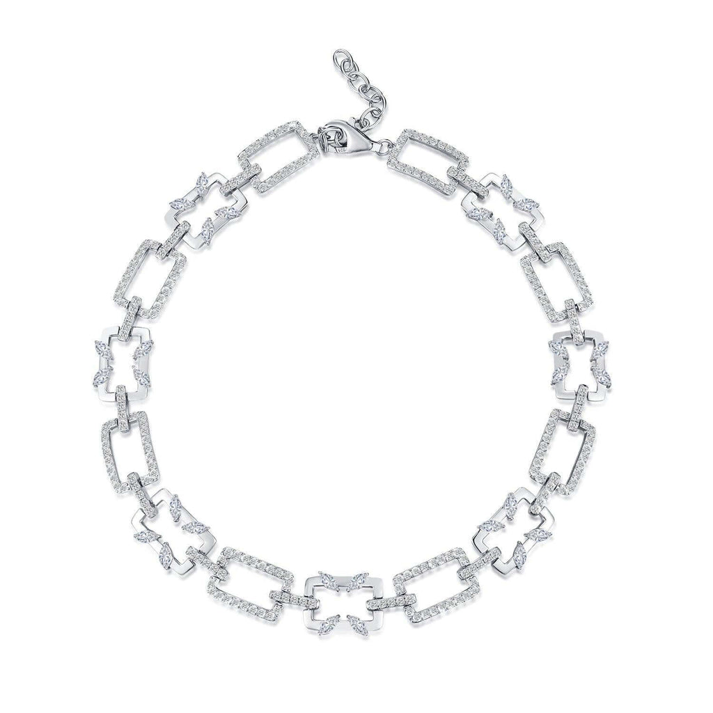 Rectangular Chain Necklace Jasmine Breeze Collection Designed by Alexandra Baltazar - Trendolla Jewelry