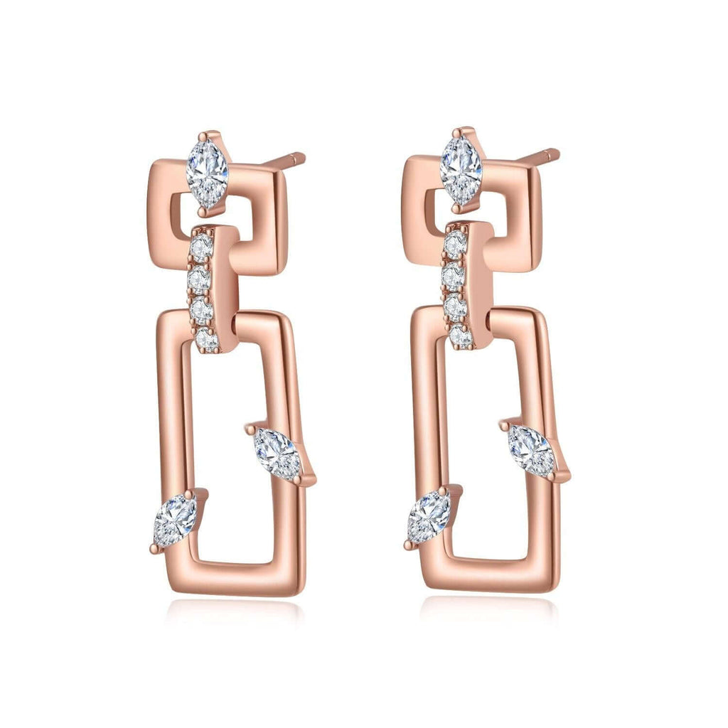 Rectangular Earrings Jasmine Breeze Collection Designed by Alexandra Baltazar - Trendolla Jewelry