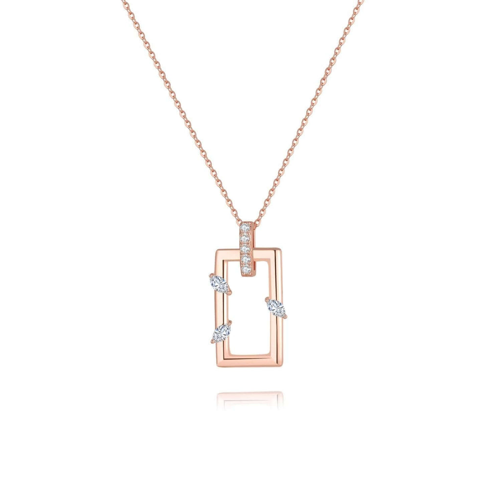 Rectangular Necklace Jasmine Breeze Collection Designed by Alexandra Baltazar - Trendolla Jewelry