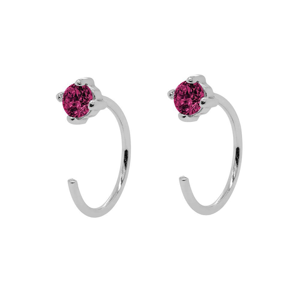 Ruby Open Huggies Earrings - Trendolla Jewelry