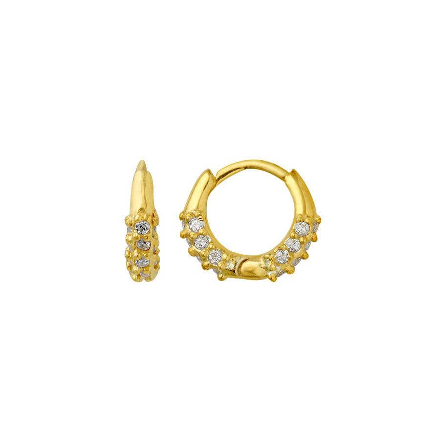 Senorita Pave Huggie Hoops - Trendolla Jewelry