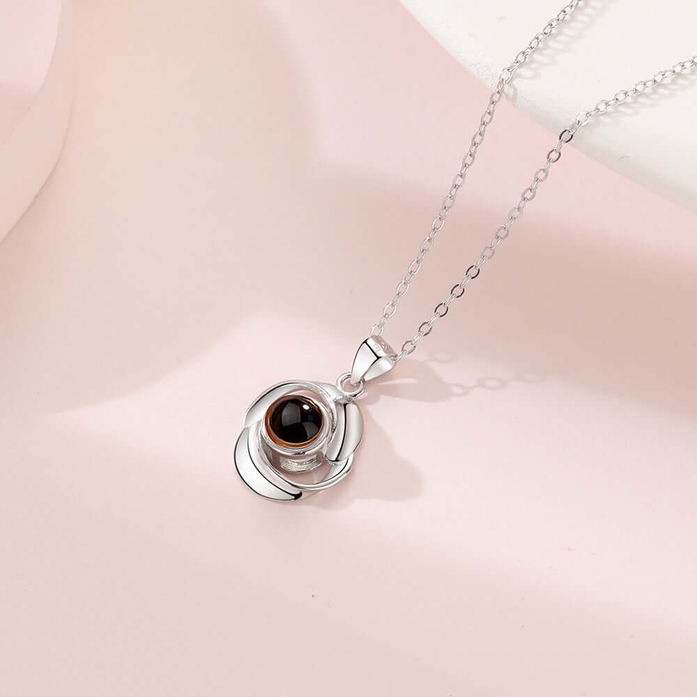 Rose Necklace with Picture Inside