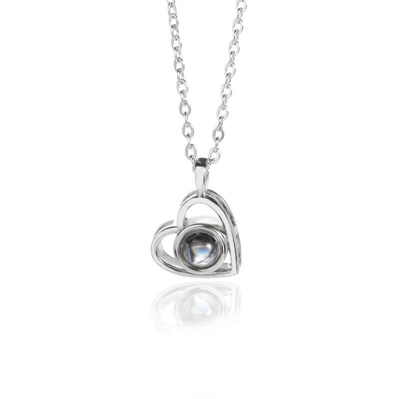 Heart Shaped Necklace with Picture Inside