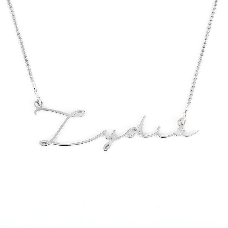 Silver Signature Style Name Necklace
