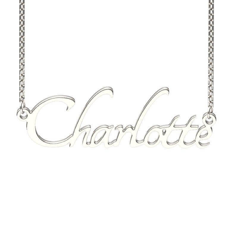 Silver Tangerine Style Name Necklace