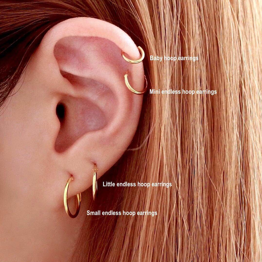 Small Endless Hoop Earrings - Trendolla Jewelry
