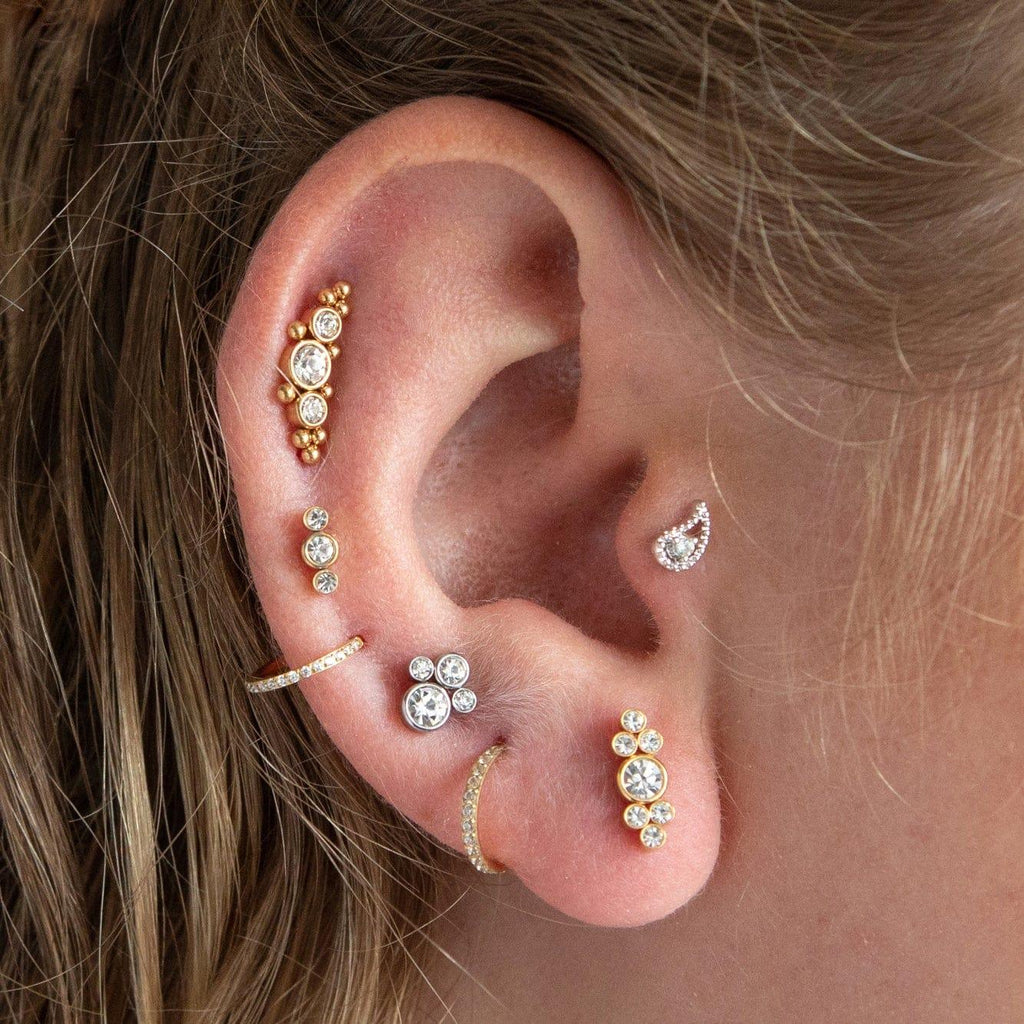 Solstice Bar Stud Earring Barbell Earrings Ball Back Earrings Nap Earrings - Trendolla Jewelry