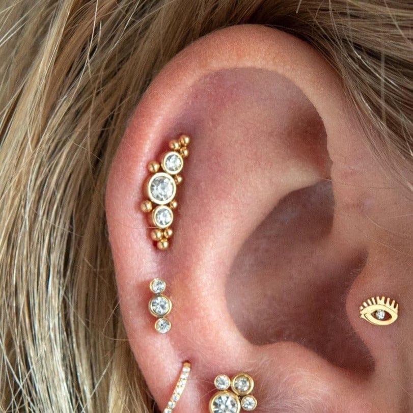 Solstice Helix Piercing Barbell Earrings Ball Back Earrings Nap Earrings - Trendolla Jewelry