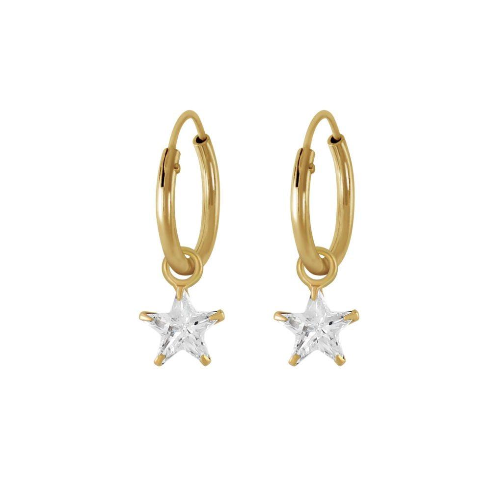 Sparkle Star Hoop Earrings - Trendolla Jewelry