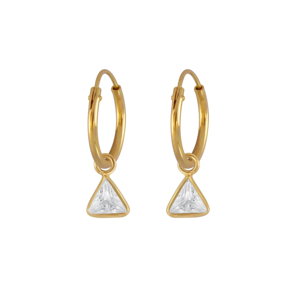 Sparkle Triangle Hoop Earrings - Trendolla Jewelry