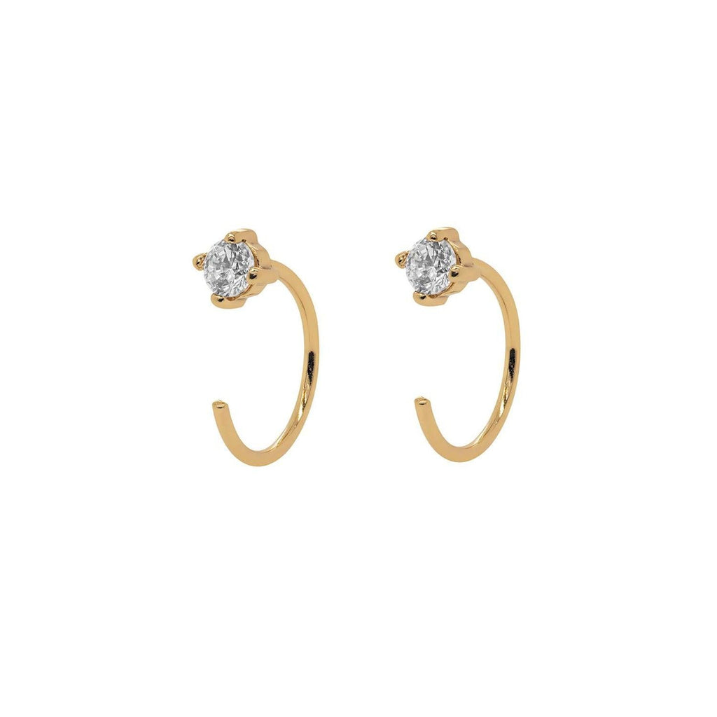 Sparkly Open Huggies Earrings - Trendolla Jewelry