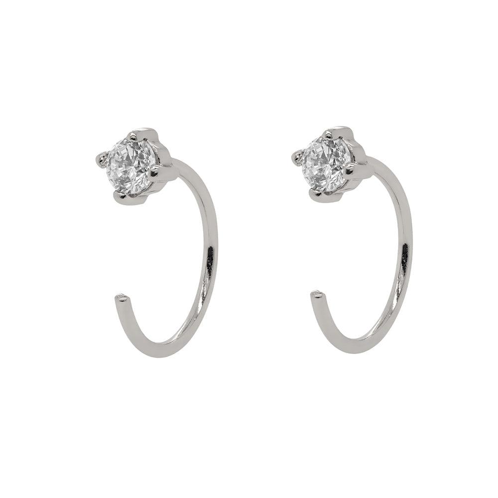 Sparkly Open Huggies Earrings - Trendolla Jewelry