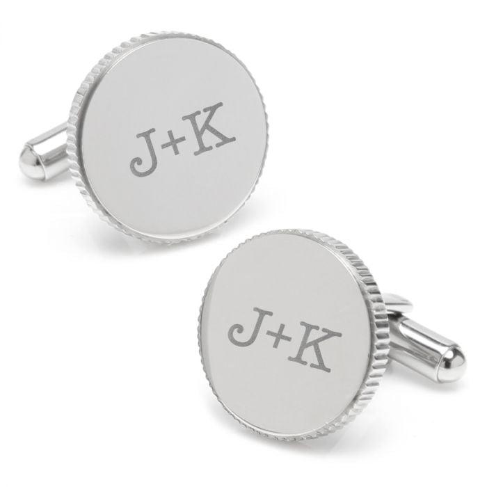 Stainless Steel Coin Edge Engravable Cufflinks of Trendolla - Trendolla Jewelry