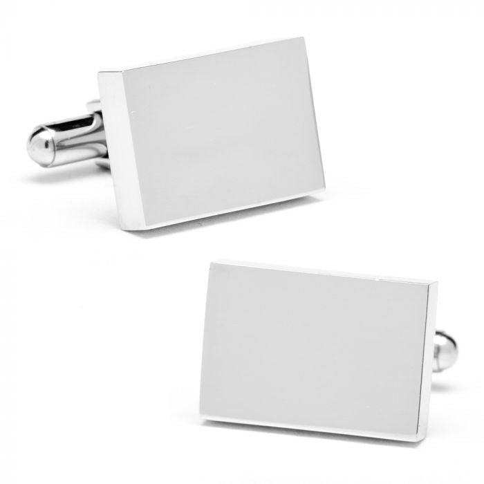Stainless Steel Rectangle Infinity Engravable Cufflinks of Trendolla - Trendolla Jewelry