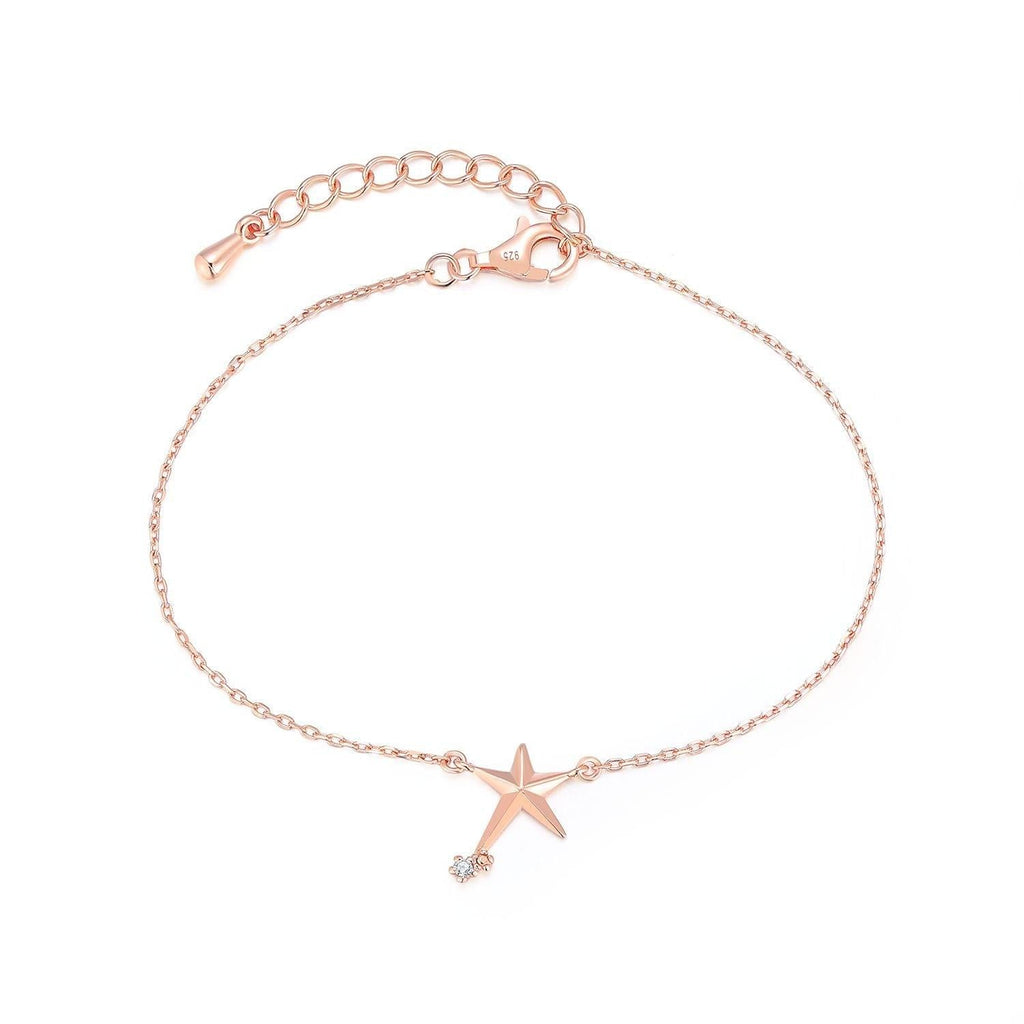 Star 925 Sterling Silver 18K Rose Gold Plated Bracelets - Trendolla Jewelry