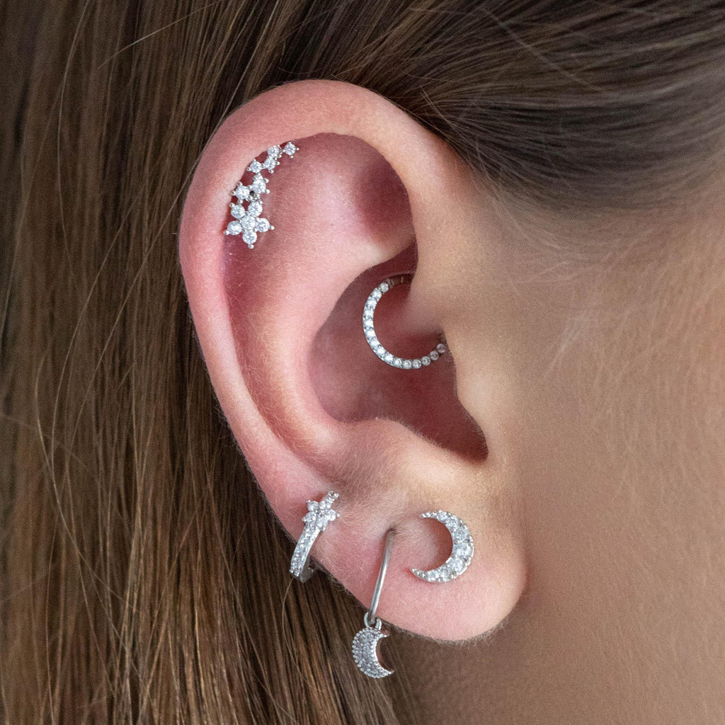 Starburst Piercing Barbell Earrings Ball Back Earrings Nap Earrings - Trendolla Jewelry