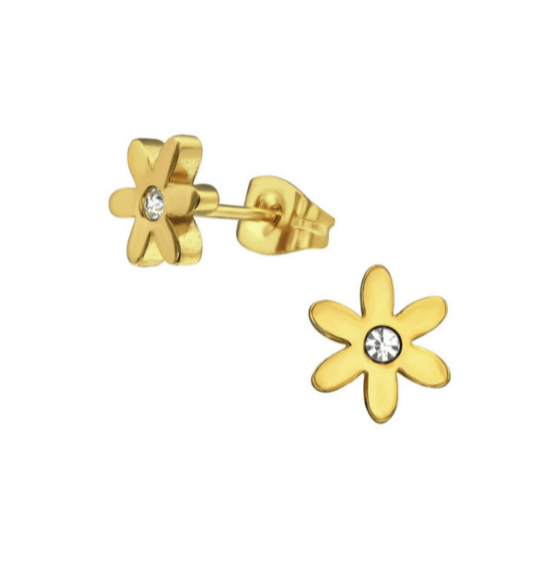 Sterling Silve Flower Earrings Baby Children Earrings - Trendolla Jewelry