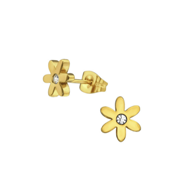 Sterling Silve Flower Earrings Baby Children Earrings - Trendolla Jewelry