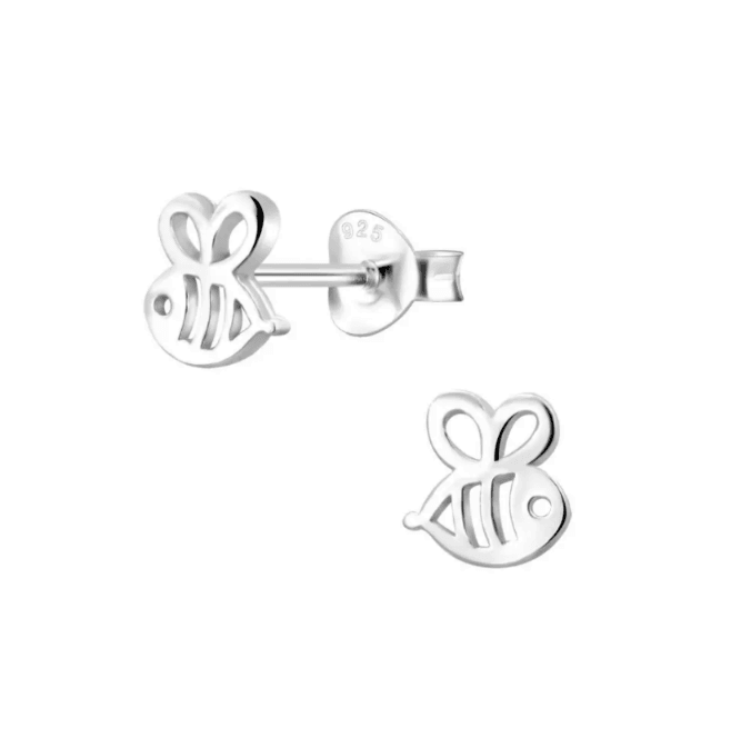 Sterling Silver Baby Bee Baby Children Earrings - Trendolla Jewelry