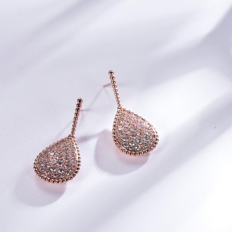 Tear Drop Earrings In Sterling Silver - Trendolla Jewelry