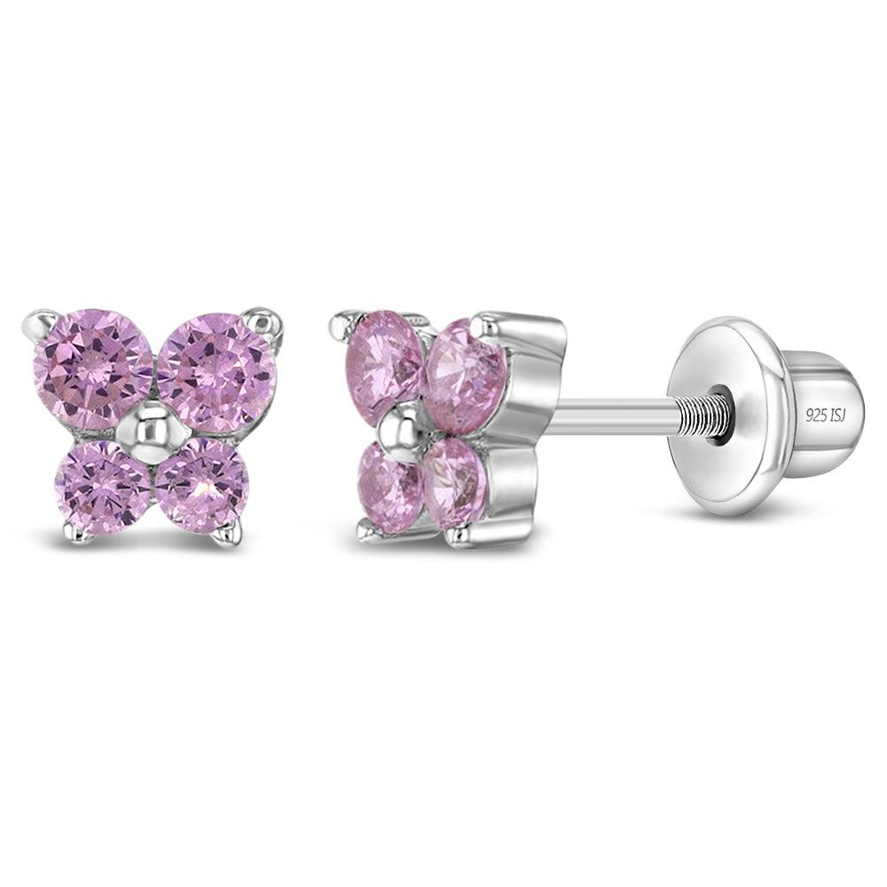 Teenie Tiny Butterfly Baby / Toddler / Kids Earrings Screw Back - Sterling Silver - Trendolla Jewelry