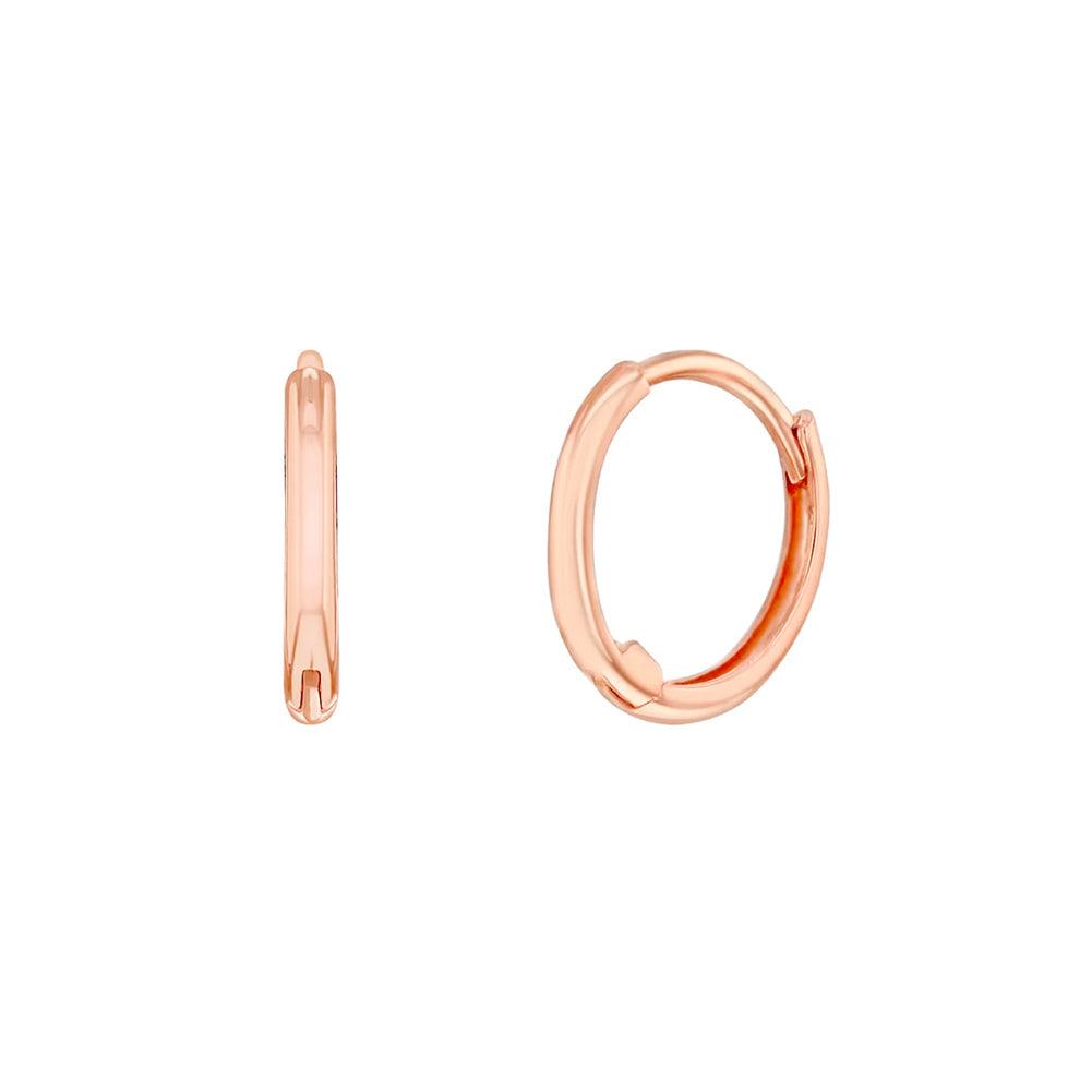 The Perfect Tiny Hoop 7mm Baby / Toddler / Kids Earrings Hoop - 14k Rose Gold Plated - Trendolla Jewelry