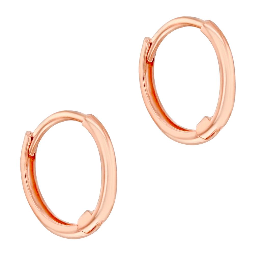 The Perfect Tiny Hoop 7mm Baby / Toddler / Kids Earrings Hoop - 14k Rose Gold Plated - Trendolla Jewelry