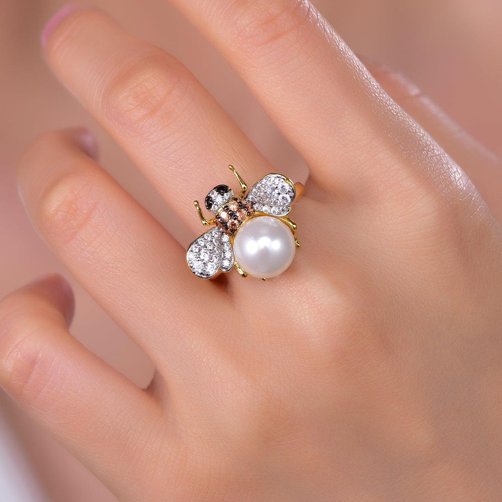 Trendolla Bee Design Sterling Silver Ring - Trendolla Jewelry