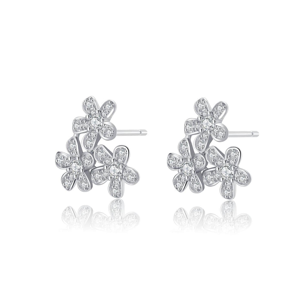 Trendolla Bouquet of Flowers Sterling Silver Stud Earrings