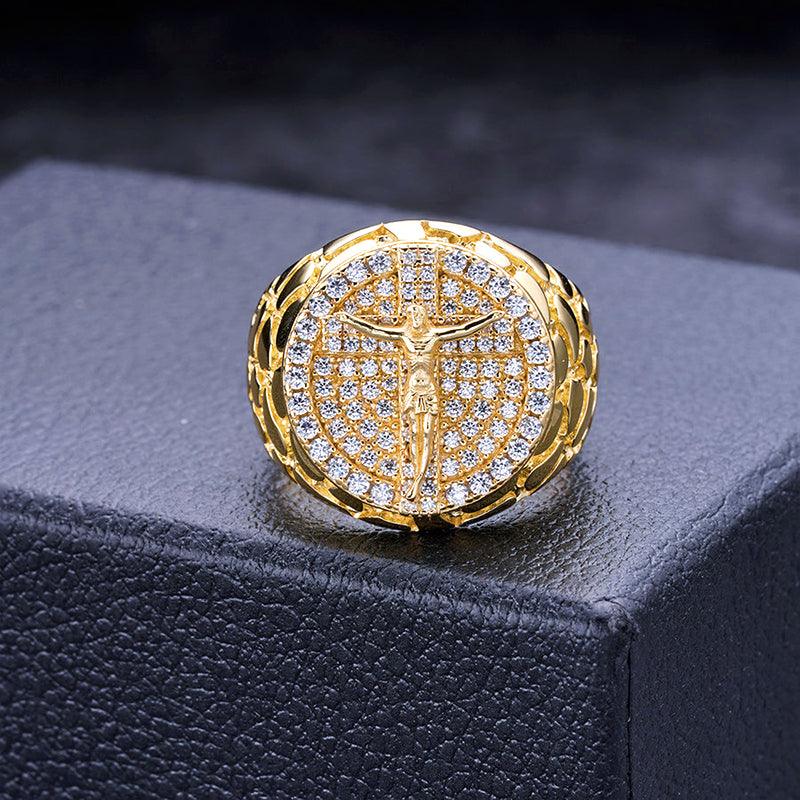 Trendolla Crystal Cubic Zirconia Christian Jesus Cross Ring Band Ring - Trendolla Jewelry