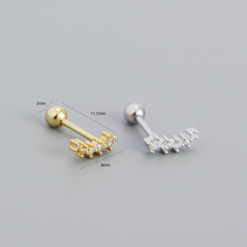 Trendolla Cuff Ball Back Earrings Climber Earrings - Trendolla Jewelry